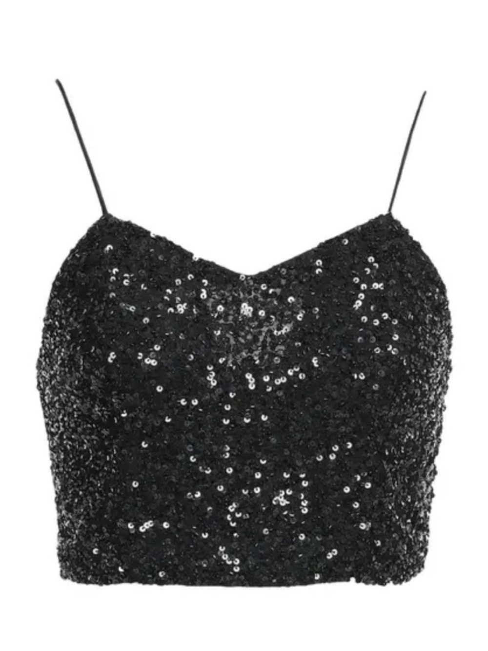 Alice + Olivia mini sequin crop top